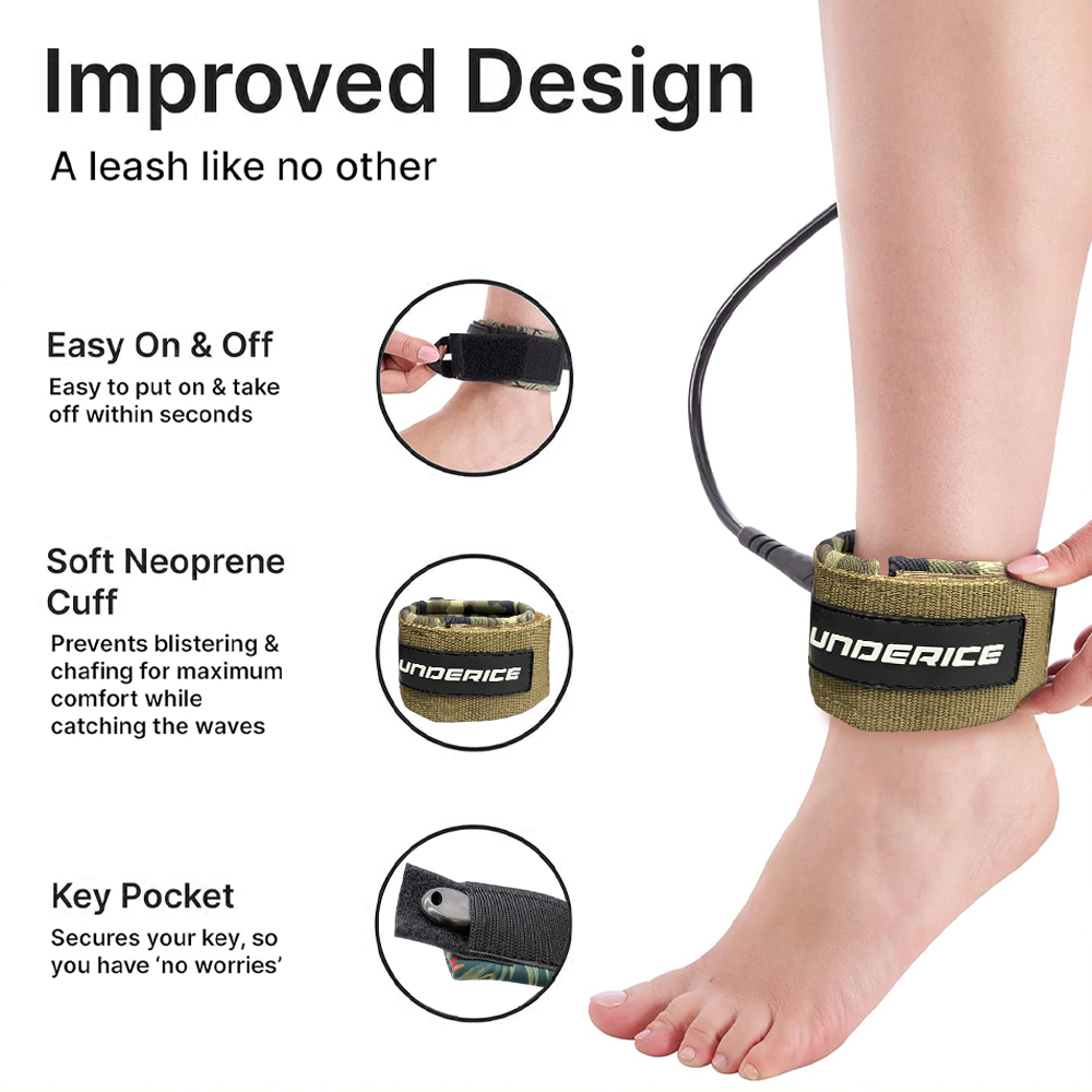 UICE Surfboard Leash 6-9ft SUP - огляд і ціна Surfboard Leash Ankle